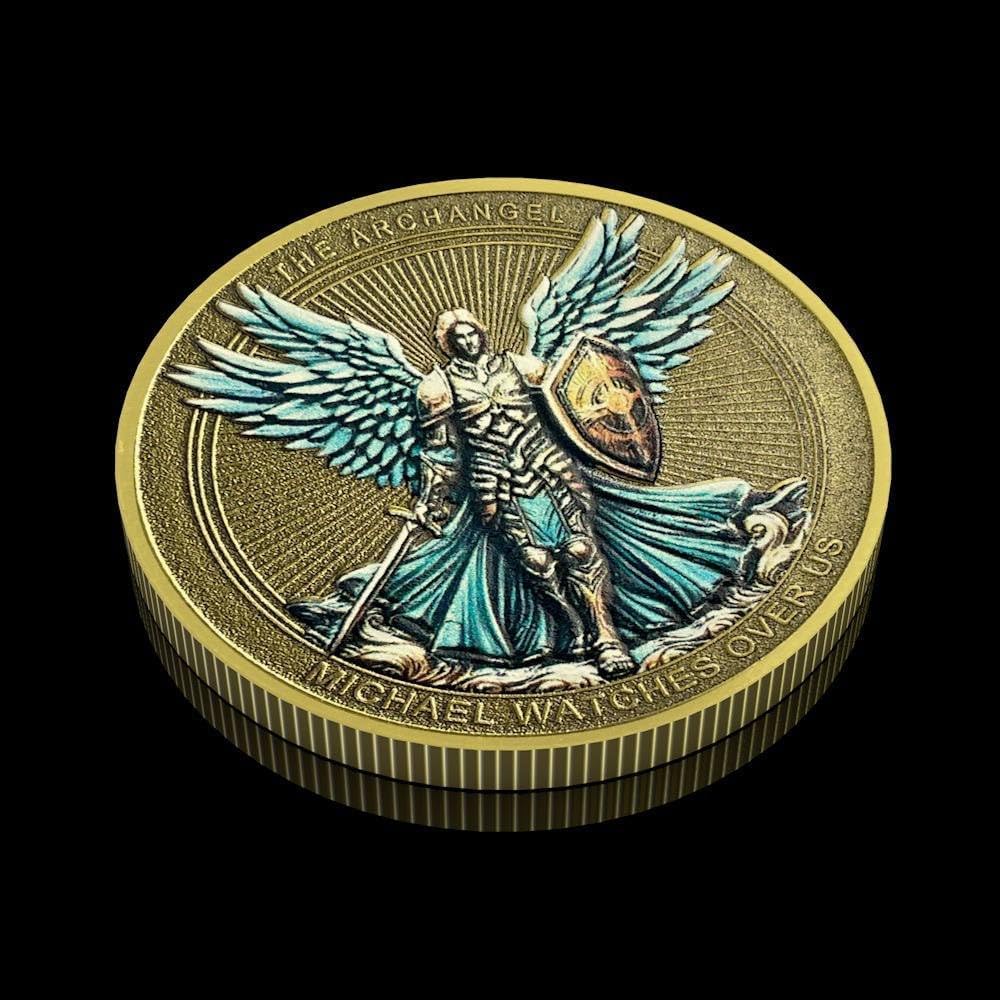 Archangel Michael Challenge Coin – St. Michael Collectible Token with Psalm 91 Protection Verse – Religious Gift of Faith & Courage image 4