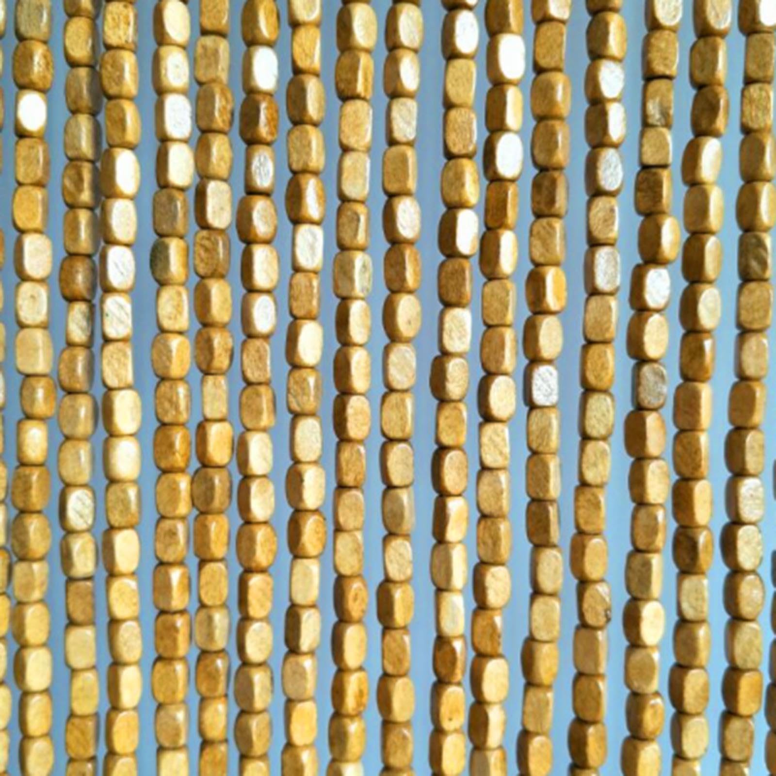 Naturalne zasłony z koralików bambusowych do drzwi i na patio, 130 pasm (130×180 cm) - stylowy panel działowy, moskitiera do sypialni i kuchni, uniwersalne zasłony do drzwi z koral