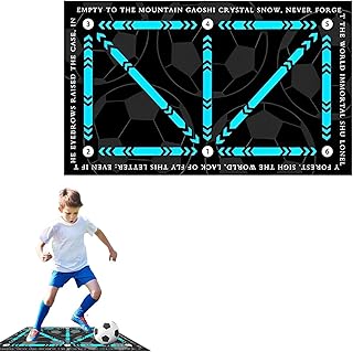 Footstep Training Mat - 40 x 60 Cm Agility Mat for Non-Slip Silent Training, Improves Football Skills for All Ages