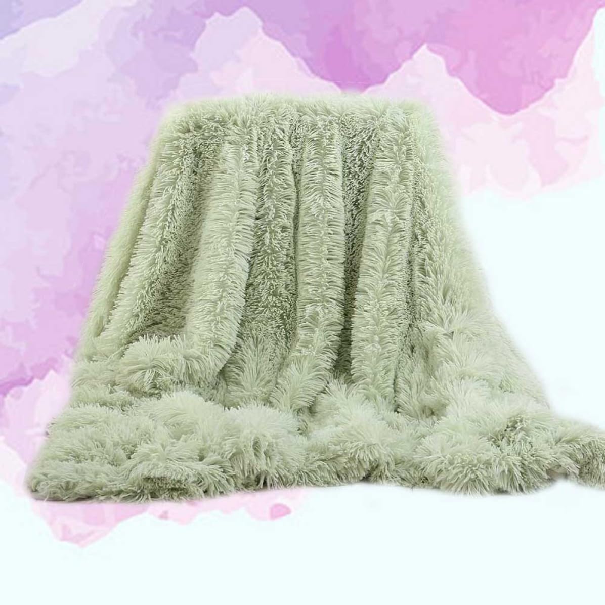 TOYANDONA Coperta Morbida in Pile per Letto, 130x160 Cm, Verde