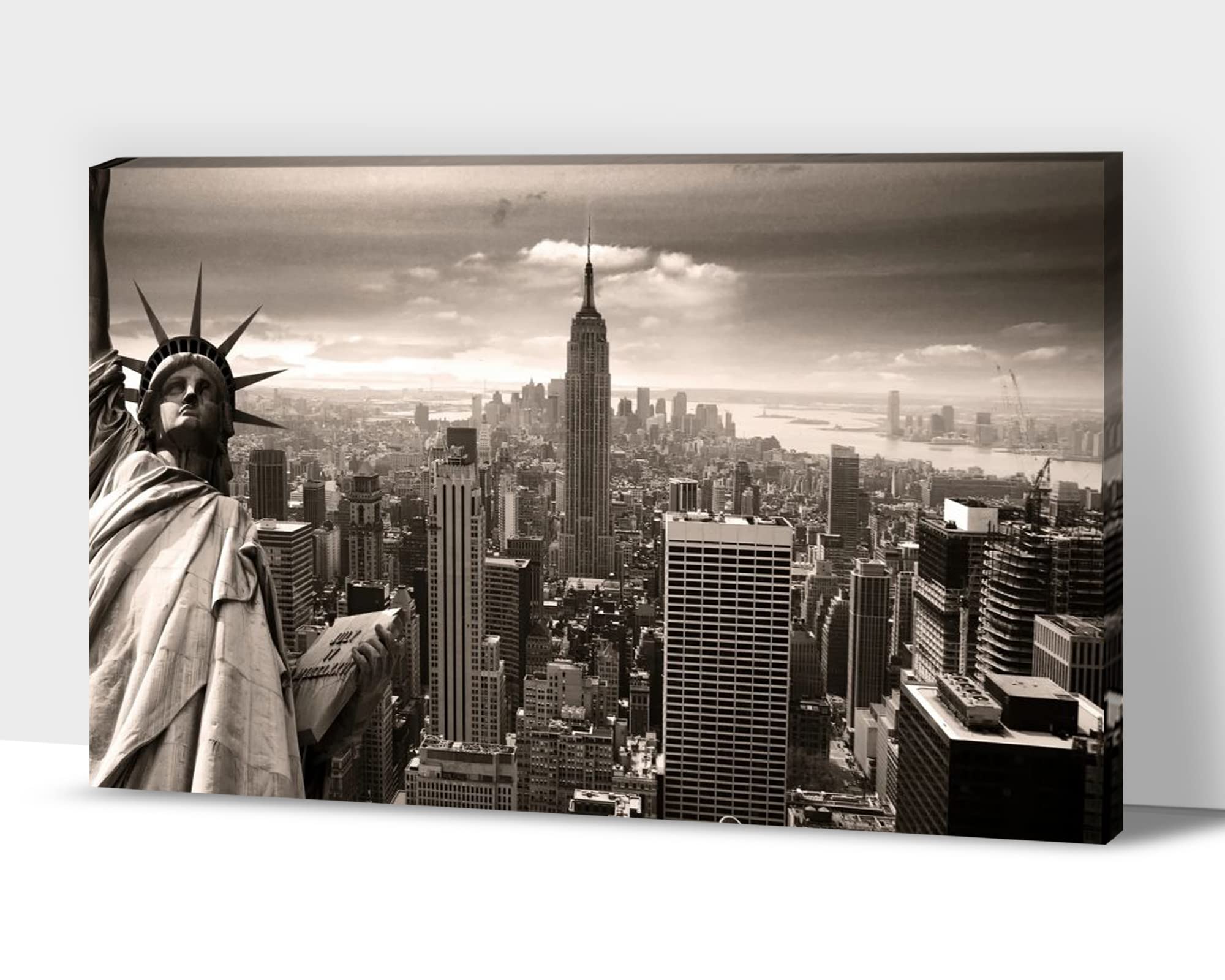 Vintage New York City Skyline Black And White