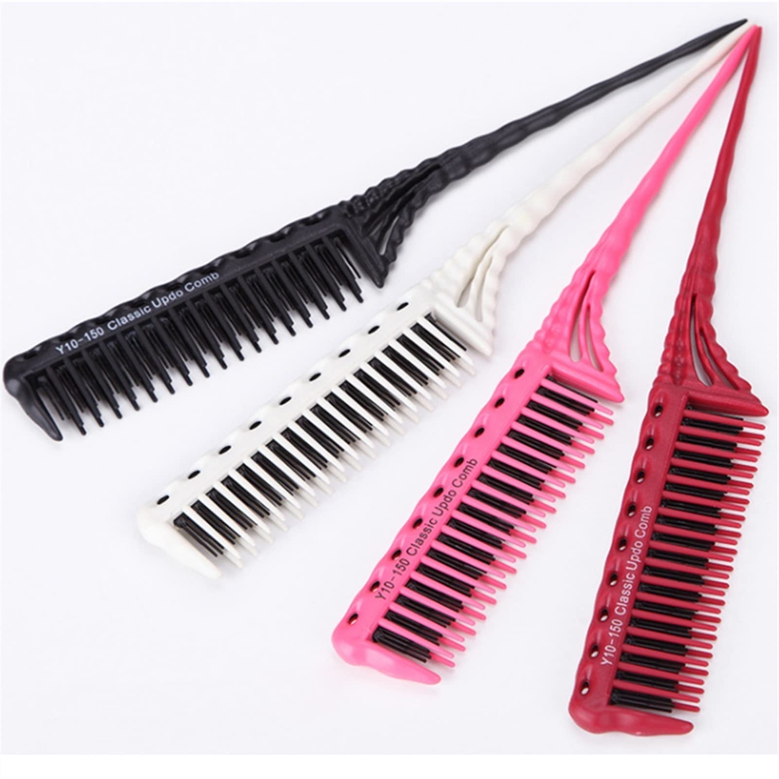 Kämmbürste für Männer und Frauen， tragbarer Kamm， kreative 3-reihige Haarbürste， feiner Stielkamm， Haarkamm für Männer und Frauen， Haarstyling-Werkzeuge，，A-One Size