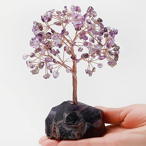 Miniatura 3 de Amethyst Healing Crystals Stones Tree Natural Dream Amethyst Original Stone Base Copper Wire Tree Life Money Trees Feng Shui Reiki Spiritual Energy