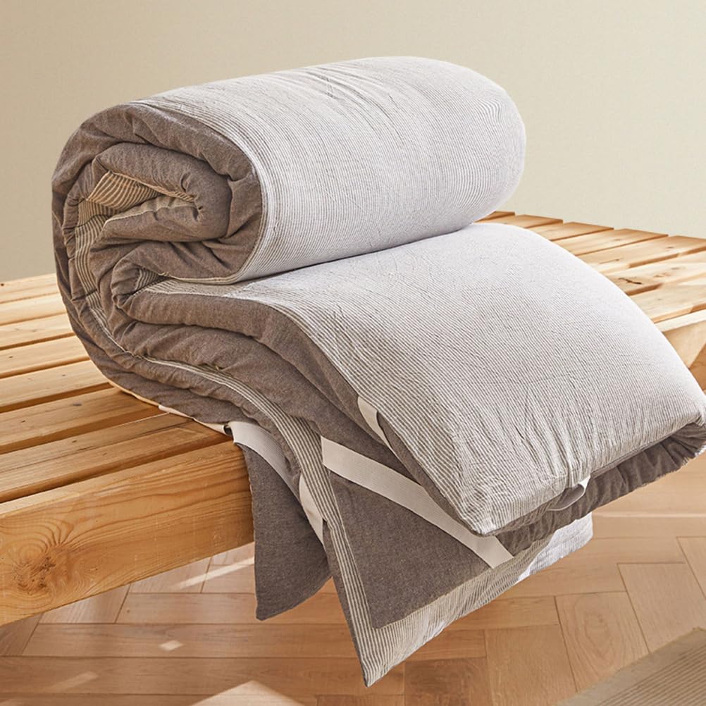 Tinta Unita Coprimaterasso per Futon con Cerniera, Giapponese Coprimaterasso per Pavimento Futon, Cotone Copertura Tatamia Lavabile, Universale Fodere per Materasso,B,90x190cm/35x75in