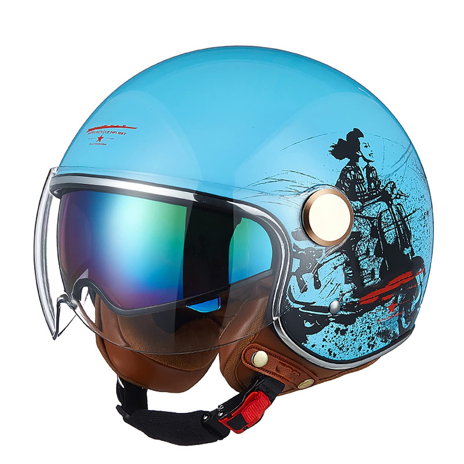 Casco jet ciclomotor fácil de usar para jóvenes que buscan ligereza diaria