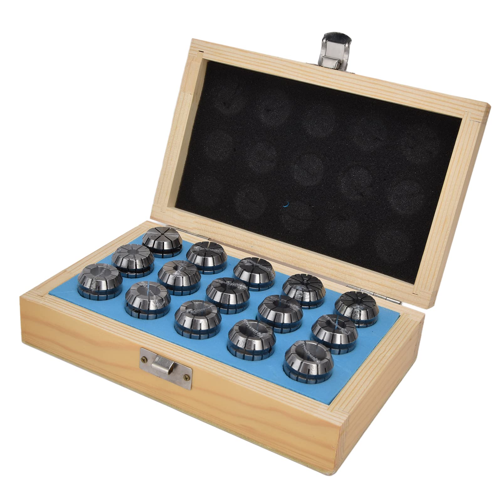 Set di Pinze a Molla ER25, Pinze di Precisione in Acciaio Al Carbonio, 15 Pezzi per Macchine CNC con Intervallo di Serraggio da 2 Mm a 16 Mm