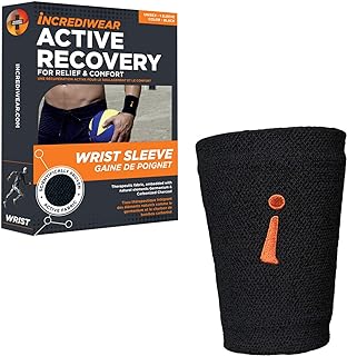 Incrediwear Wrist Sleeve – Wrist Brace for Women and Men, Helps with Inflammation, Swelling & Joint Pain Relief, Wrist Support for Recovering from Injury & Surgery (Black, S/M)