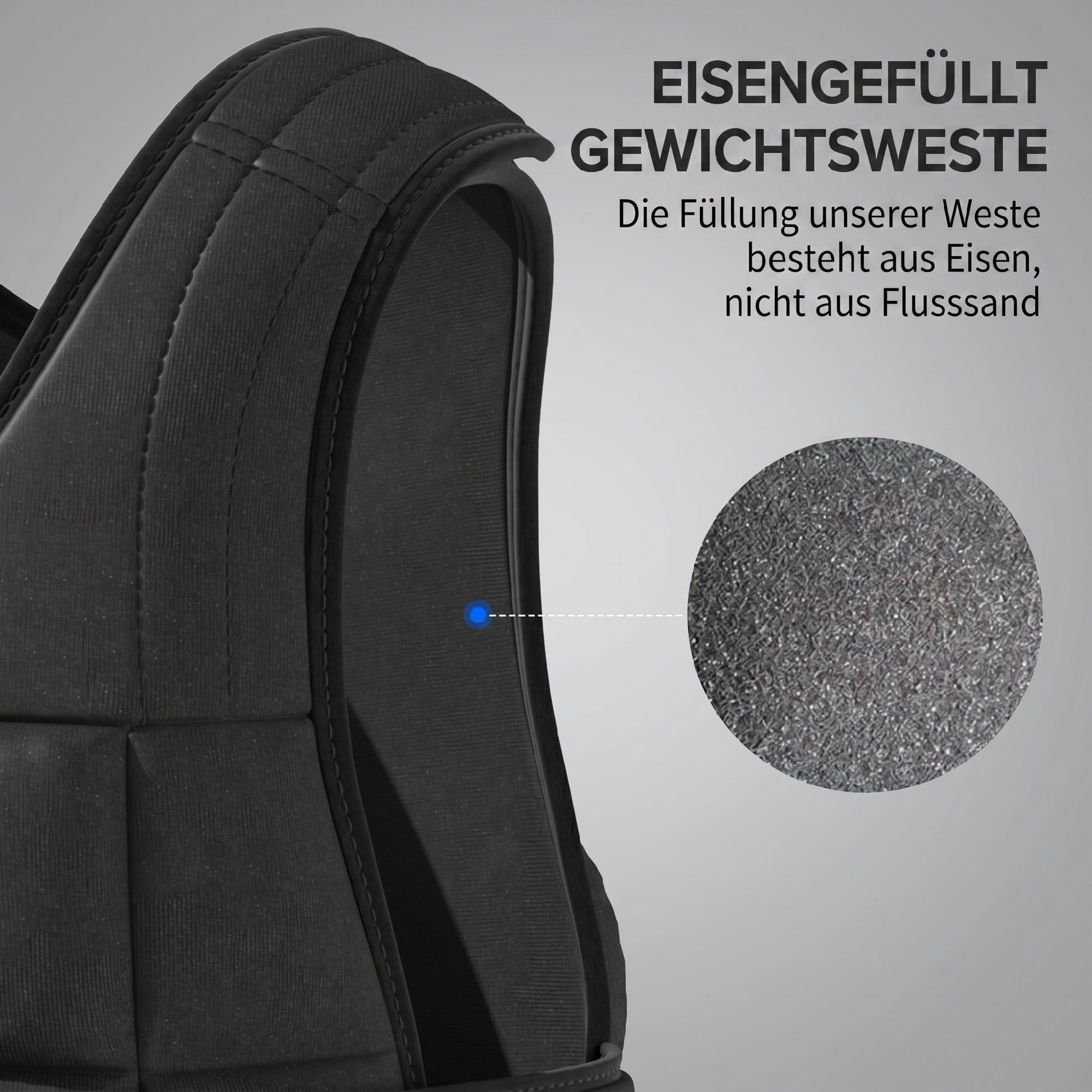 HOMCOM Gewichtsweste 10/20kg Verstellbare Trainingsweste Damen Herren | Herausnehmenbar Gewichten, Klettverschlüsse, Laufweste, Muskelaufbau, Krafttraining, Laufen, Fitness, Cross Training