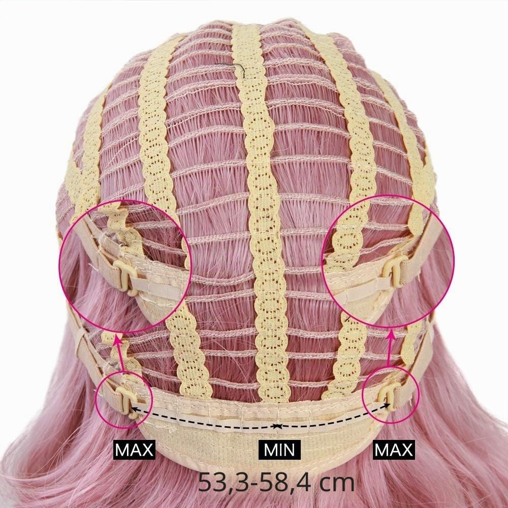 HAIRCUBE 35,6 cm kurze, gelockte Bob-Perücke für Damen, hochwertige synthetische Perücke mit Pony