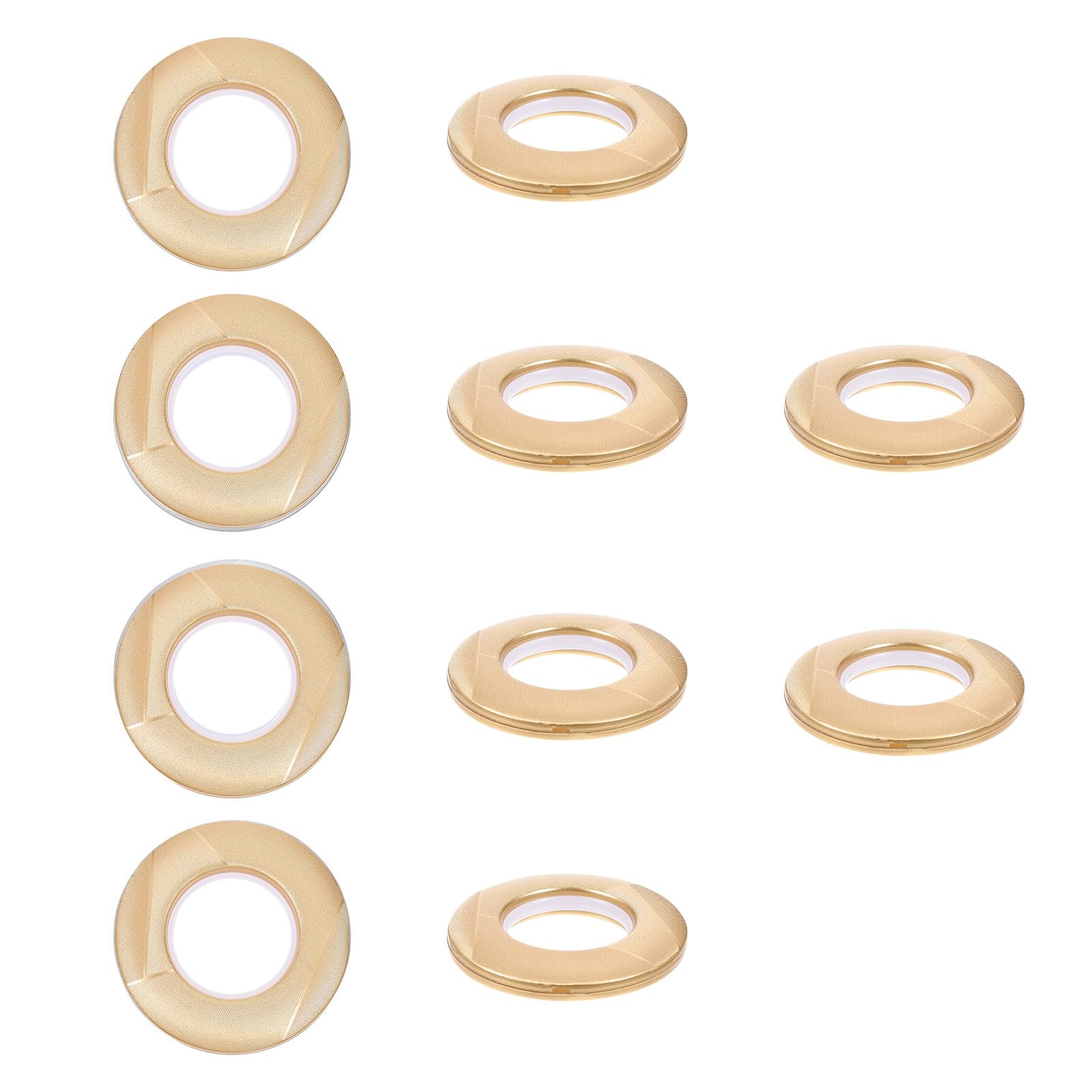 Milisten Anneaux de Rideaux Perforés en Plastique PP pour Draperies et Rideaux, 80 Pièces, Coins Lisses, Adaptés pour Salon et Chambre, Cercles Robustes et Antirayures