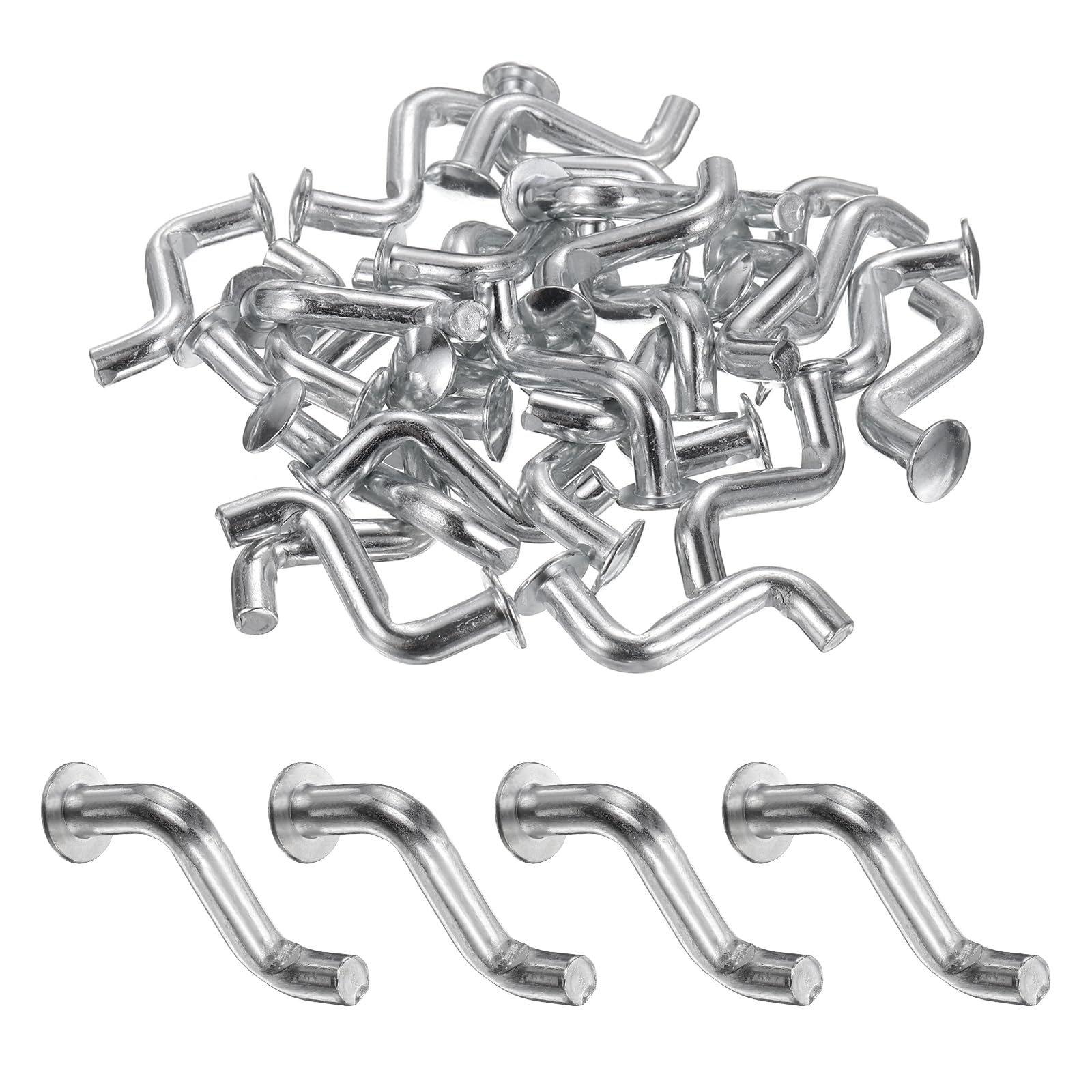 QUARKZMAN 100 Stück Palettenregal Sicherungsstift 0.27 Zoll Palettenregal Sicherheitsbolzen Rundkopf S-förmiger Bolzen Universelle Stifte Für Lagerregale Und Regalsysteme