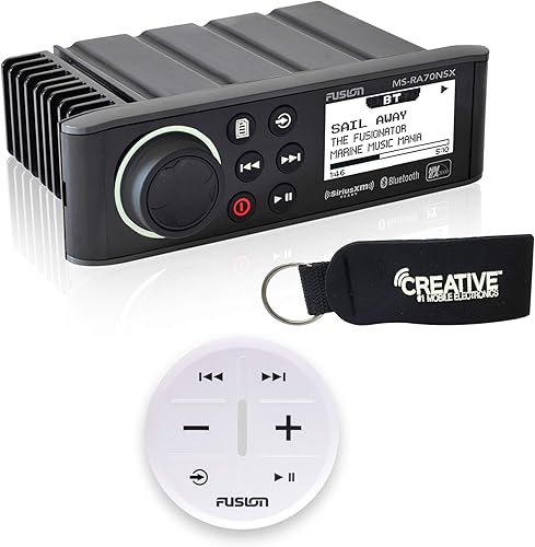 Fusion MS-RA70NSX - Sistema de entretenimiento marino con mando a distancia inalámbrico, color blanco