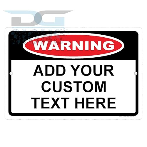 Letrero de advertencia personalizado con texto personalizado de aluminio