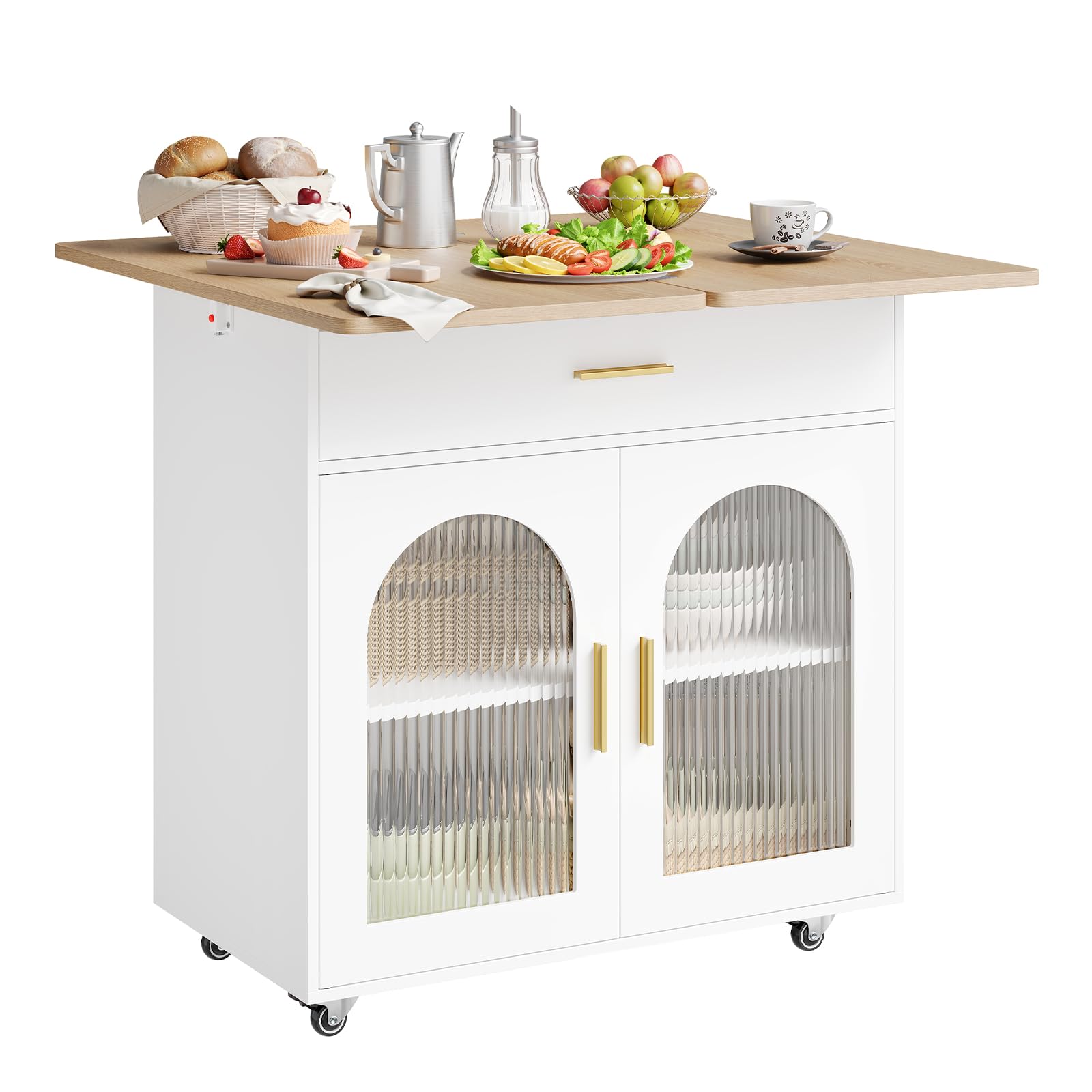 WOLTU Isola Cucina con Ruote
