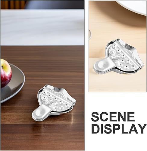 Miniatura 5 de Escariador de cítricos de acero inoxidable, exprimidor manual de prensa de limón resistente, exprimidor portátil de jugo de frutas con diseño