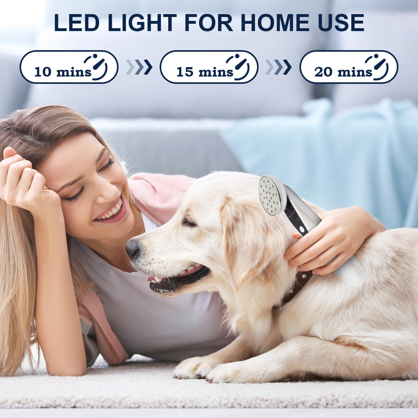 Hottoerak Rotlichtlampe, 660nm & 850nm Infrarotlampe mit 24 LEDs, Tragbare Hand Red Lights, 10/15/20 Minuten Timer und 3 Helligkeitsstufen Rotlicht für Menschen, Haustiere