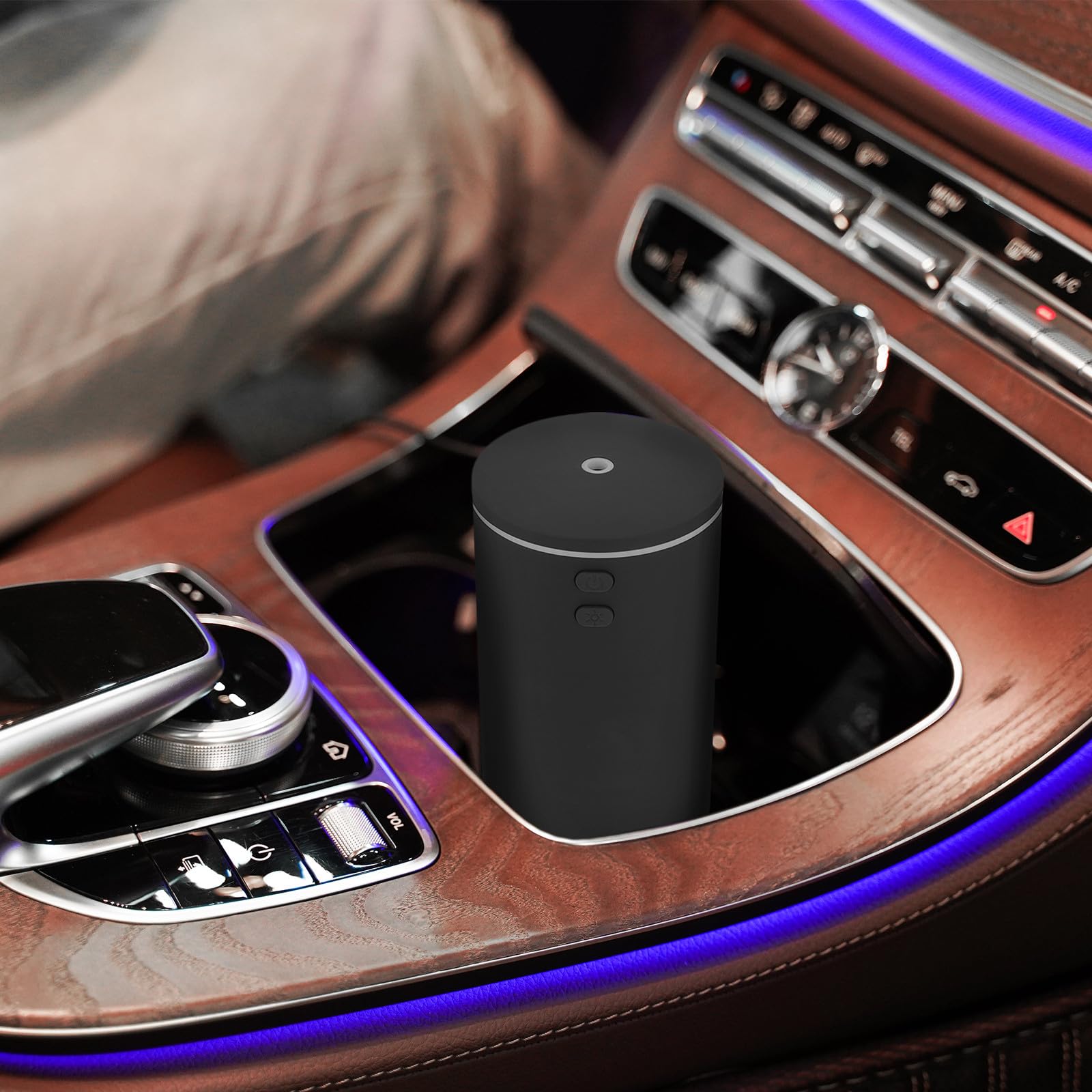 KICHOUSE Mini Umidificatore USB per Auto e Casa Umidificatore ad Aria Fredda Portatile Luce Notturna Silenzioso per Pelle Idratata e Spazio Fresco