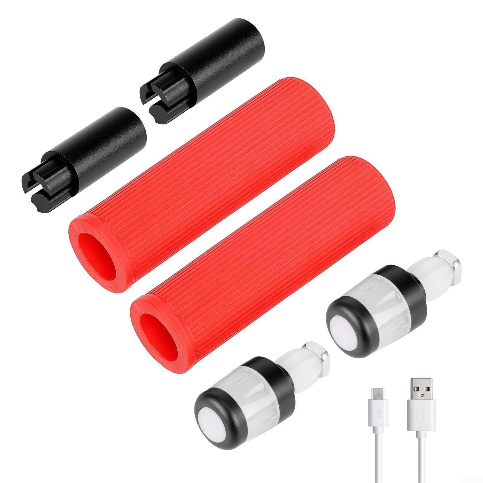 Ensemble de guidon d'extension avec lumière LED pour trottinette électrique Max G30 Es avec poignée en silicone, options multicolores pour une meilleure visibilité à la tombée de la nuit (Y)