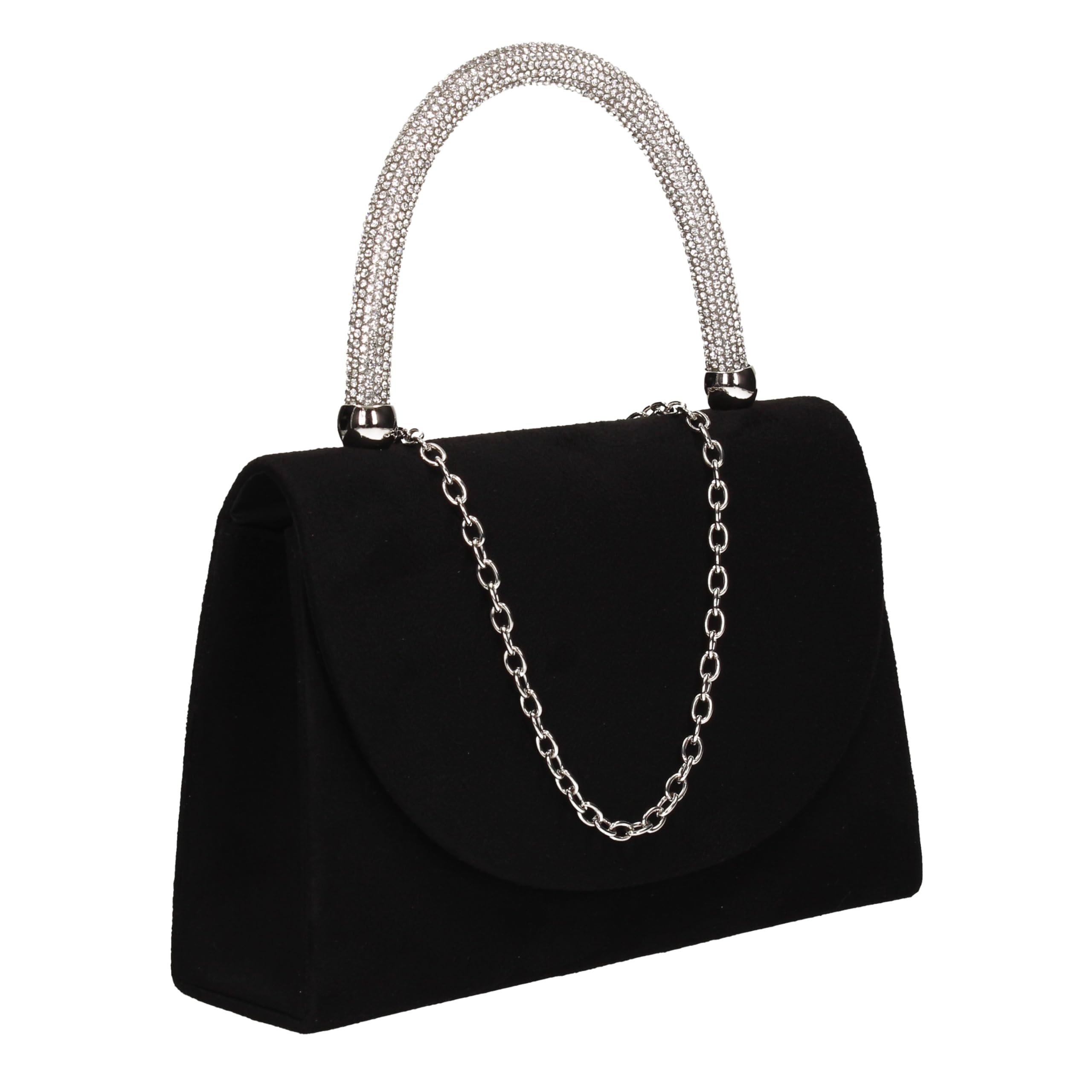 SwankySwans Beatrice Womens Party Prom Wedding Evening Ladies Clutch Bag Purse (Black)
