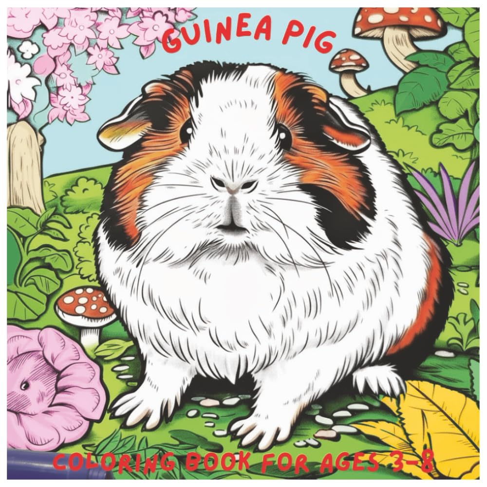 GUINEA PIG: Coloring Book for ages 3-8