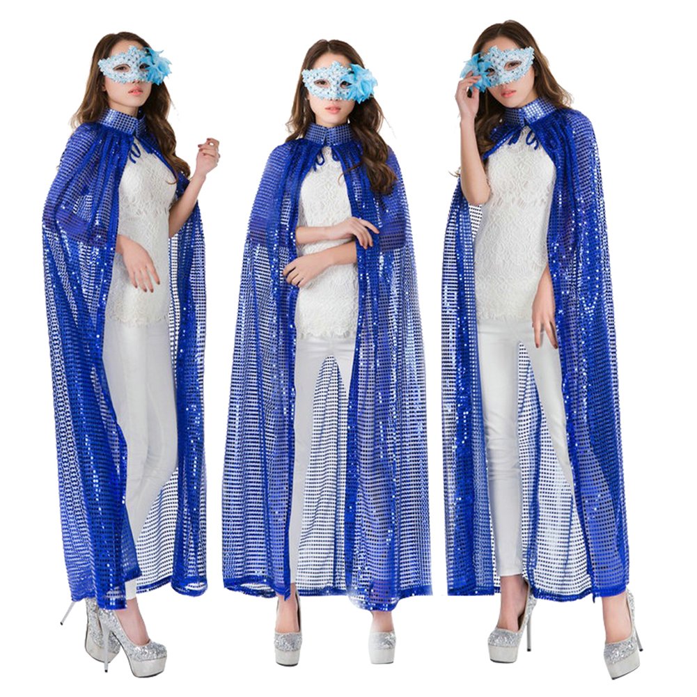 Halloween Umhang Mit Pailletten - Glitzer Cape Für Karneval & Cosplay