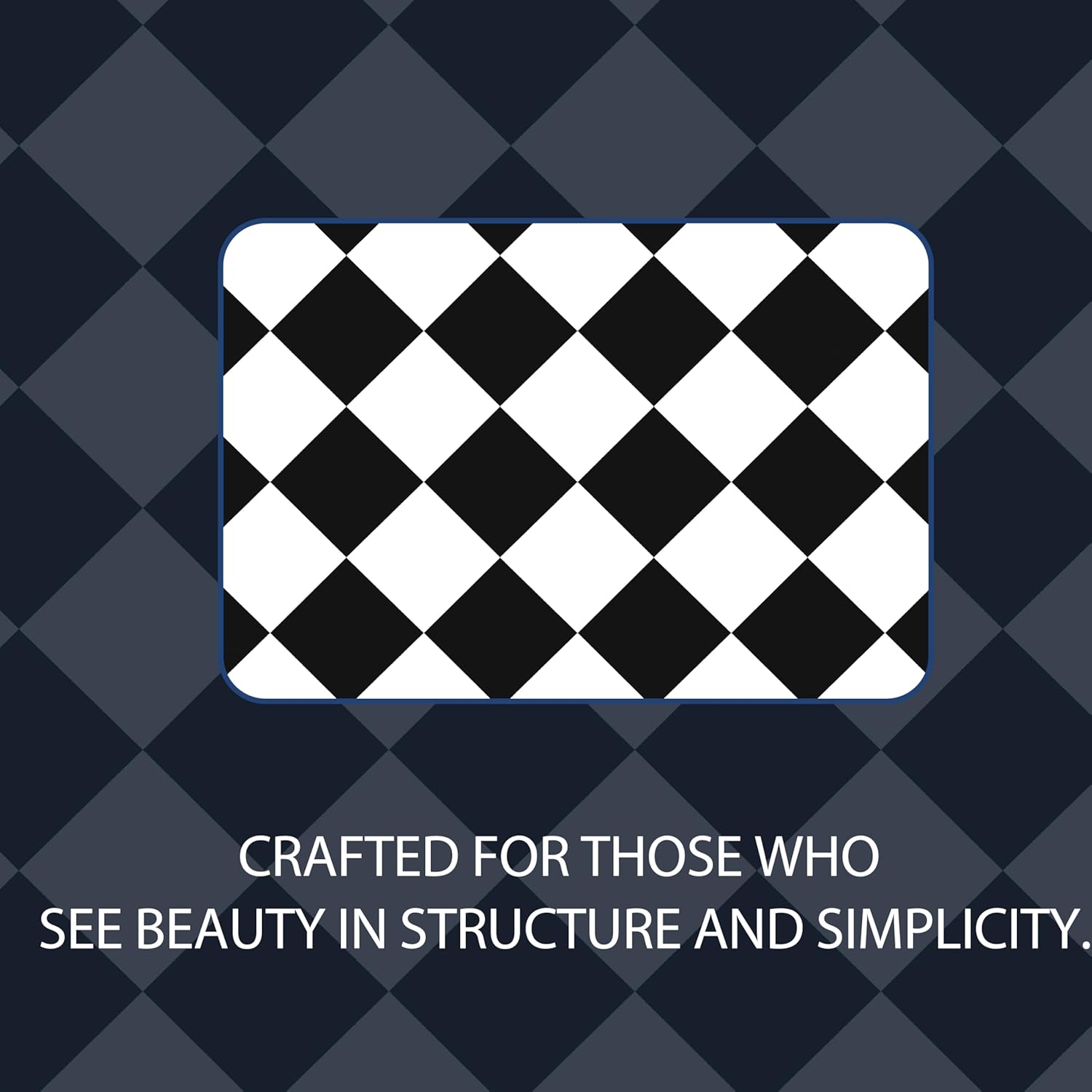 Black and White Diamond Pattern Blackout Curtains for Living Room, Modern Geometric Window Drapes, 100% Light Blocking Curtains for Bedroom, Grommet Top 52 x 63 Inches, 2 Panels