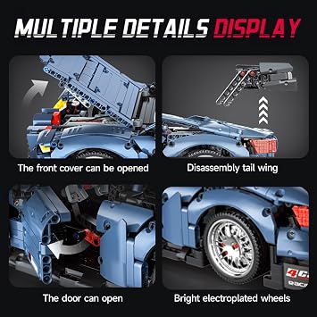 M4 Technic Building Car Set,1:10 Champion Racing Car Building Block-2280PCS