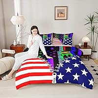 Vista 48 de Erosebridal - Juego de edredón con diseño de tigre para niños, tamaño Queen, edredón de plumón con estampado de animales salvajes para dormitorio