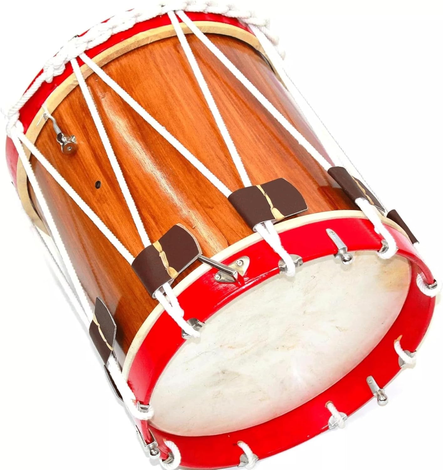 Civil War Drum Colonial Marching REVOLUTIONARY MEDIEVAL 14" Inches Snare Red Rims.