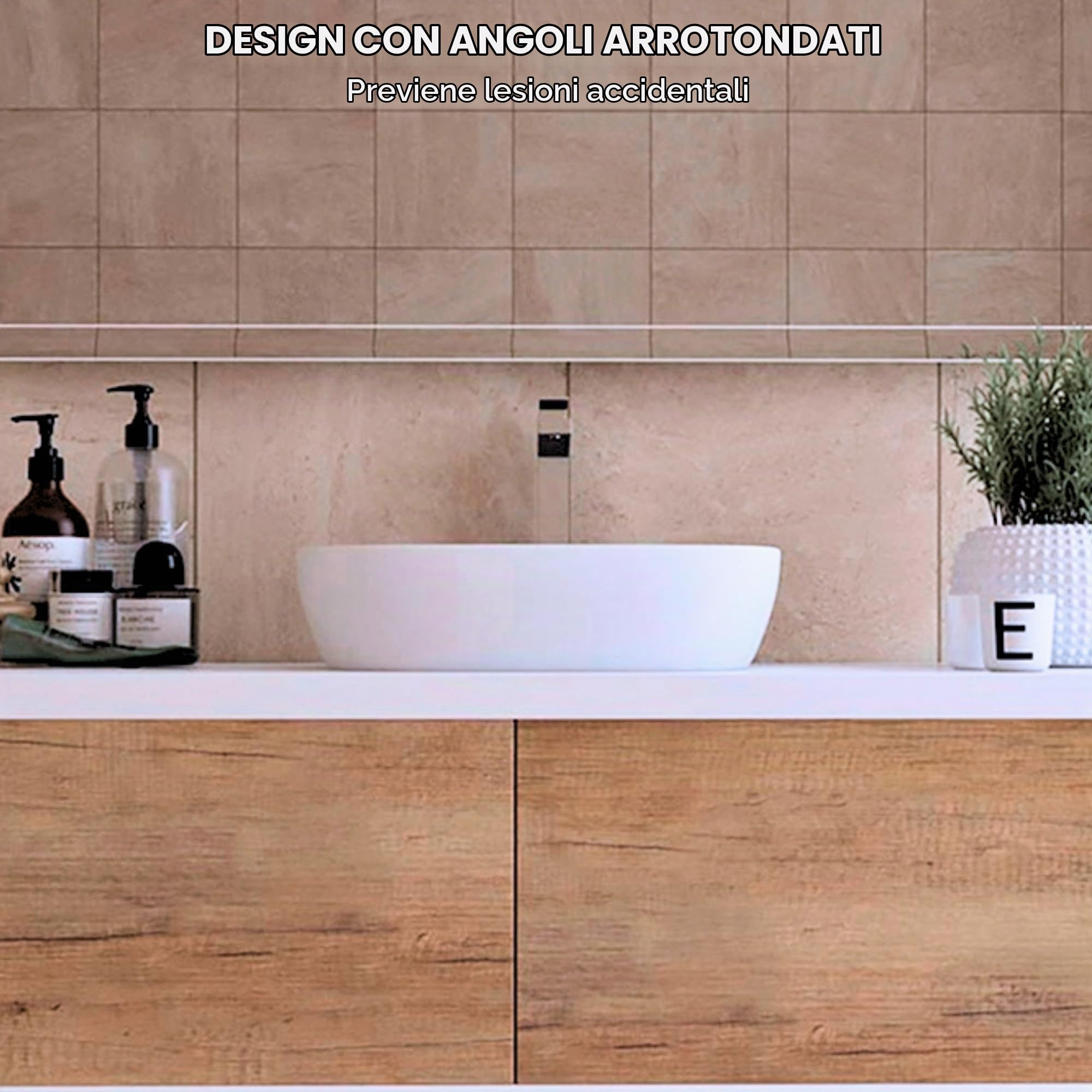 MAGIC SELECT Lavabo in Ceramica, Lavabo da Appoggio Bianco, Lavabo Sospeso Bagno Antimacchia, Facile da Pulire con Attacchi Standard. Ideale per Cucina o Bagno. (50x38x14 CM) | Antimacchia, facile da pulire, connessioni standard, 50 x 38 x 14 cm