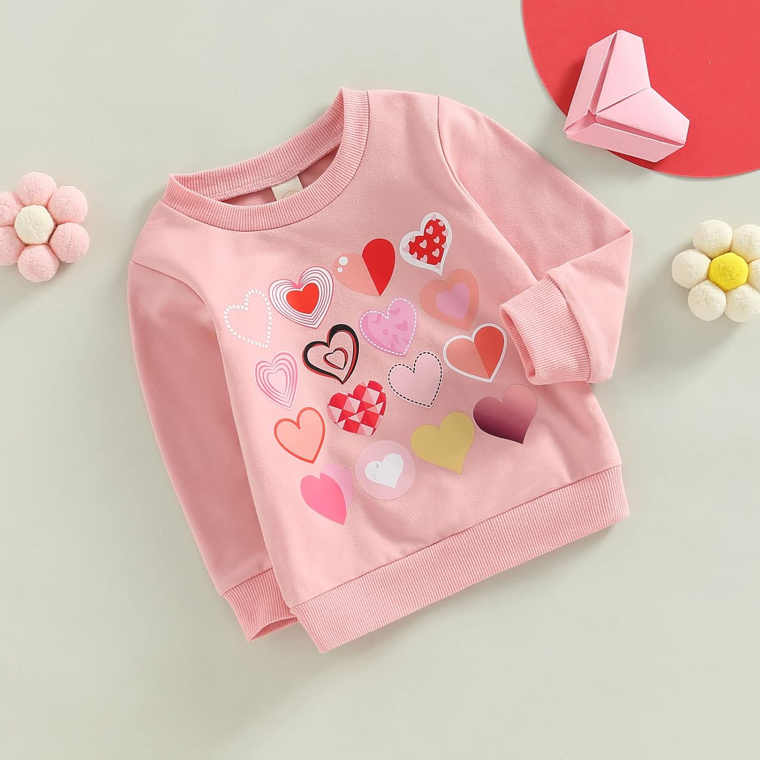 BeQeuewll Infant Toddler Boys Girls Crewneck Sweatshirt Love You More Letter Printed Long Sleeve Pullover Shirt Sweater Tops - Image 5