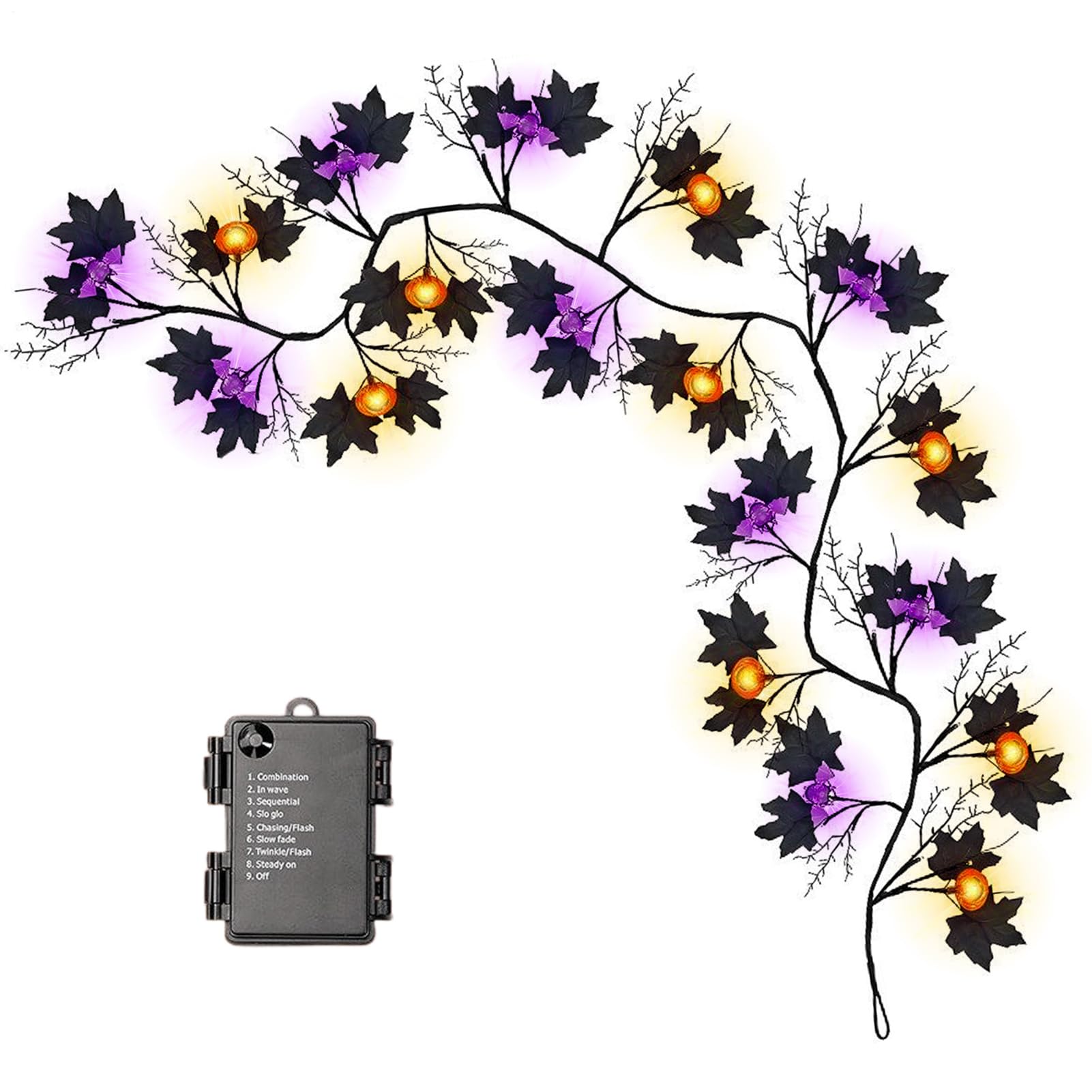 Lampki sznurkowe Halloween Dekoracyjne girlandy wodoodporne z 8 trybami