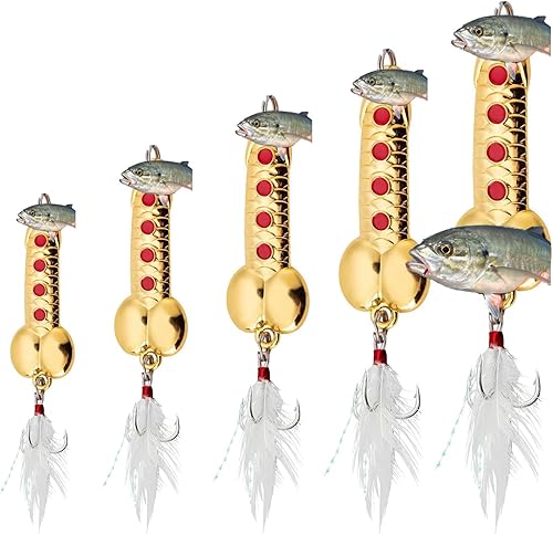 GaiRen Regalos de pesca para hombres, regalos de elefante blanco, señuelos de cuchara para trucha lubina, divertidos artilugios divertidos y únicos