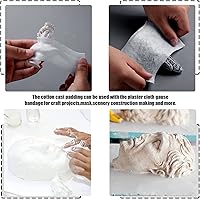 Vista 5 de Paquete individual de 12 rollos de relleno fundido, de algodón suave, con vendaje de gasa de yeso para Halloween, vendaje de vendaje artístico