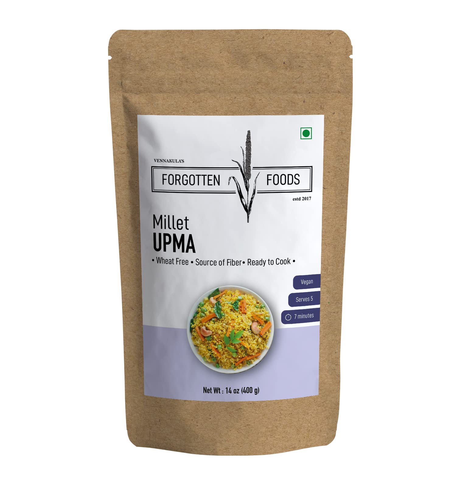 FORGOTTEN FOODS "Millet Upma" - Flavourful Traditional Recipe - No Wheat, No Rice, Only Millets, Vegan Friendly - Instant Ready to Cook Breakfast Premix - Low GI, High Fibre Food from Kodo Millets Siridhanya Whole Grains - No Palm Oil, No Preservativ (B08QFWKCNJ) Amazon Price History, Amazon Price Tracker