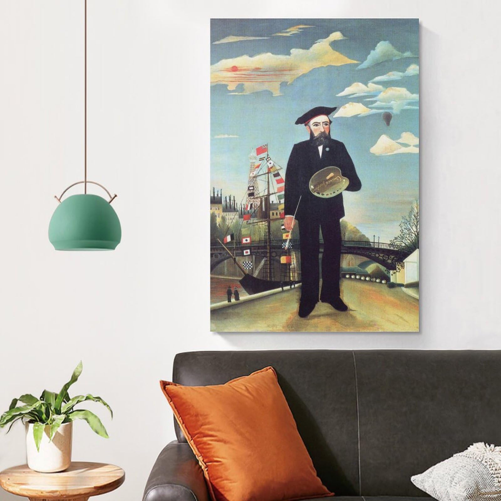 アンリ・ルソー、私自身　肖像＝風景、希少画集画、新品額装付 Amazon.co.jp: ポスター アンリ・ルソー『私自身 肖像 風景』A3