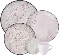 Aparelho de Jantar Tramontina Floralis em Porcelana Decorada 20 Peças