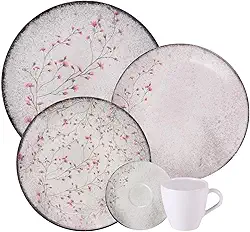 Aparelho de Jantar Tramontina Floralis em Porcelana Decorada 20 Peças