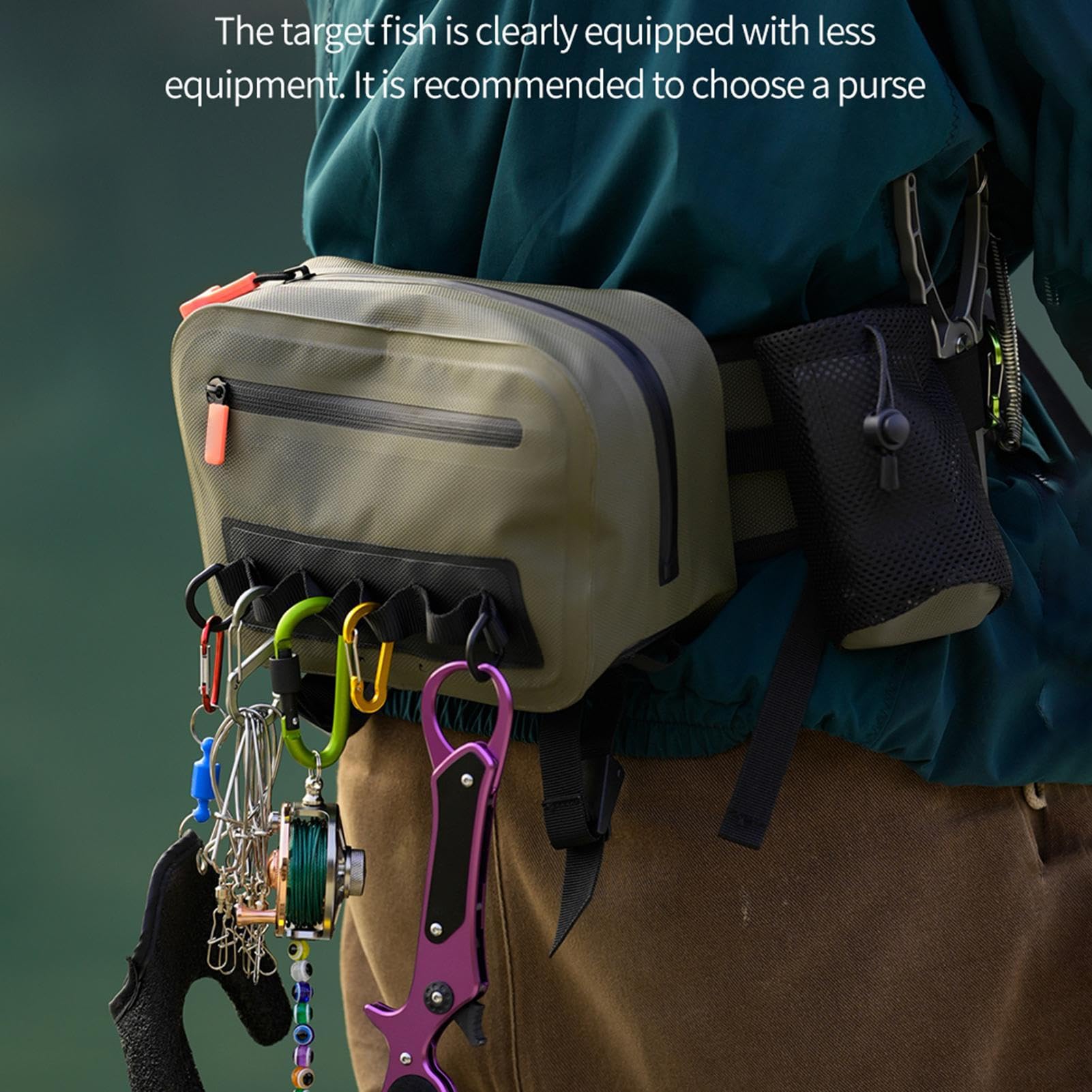 Angreifer Tackle Bag, Fliegenfischer Wasserdichtes Fischerei -Tackle - | 9,5L Small Jig-Tool-, Leichtes Freizeitpaket, multifunktionaler Tagespack für Outdoor Sport