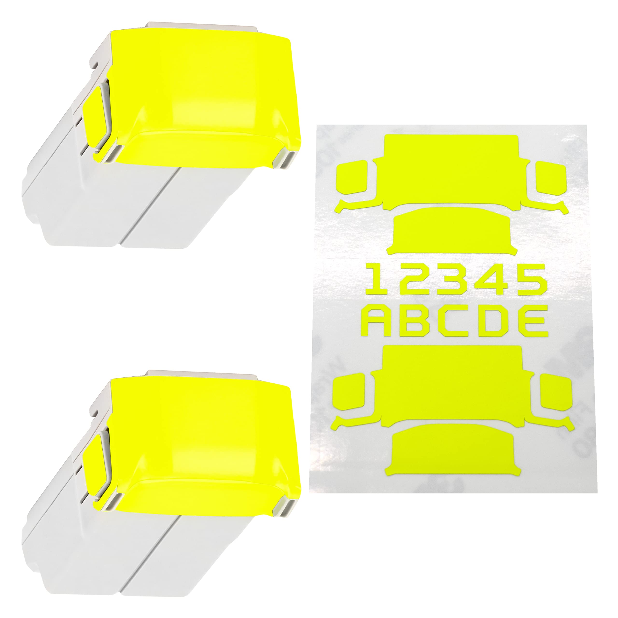 WRAPGRADE Skin Stickers Compatible with DJI Mini 4 Pro/Mini 3 Series | Two Batteries (NEON Yellow)