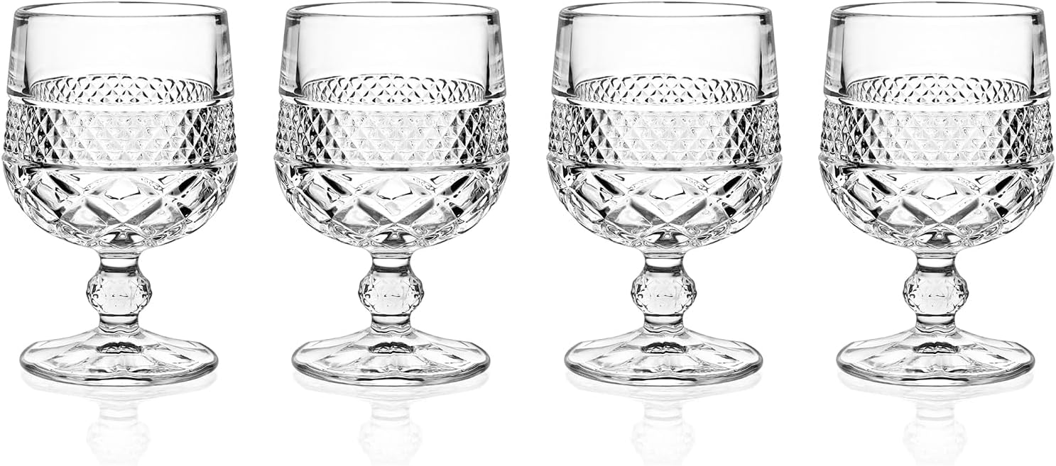 Cognac & Brandy Crystal Small Glasses Snifter, Set of 4 - Handcrafted - 100% Lead-Free Crystal Glass - Great for Spirits Drinks - 8.5-ounce