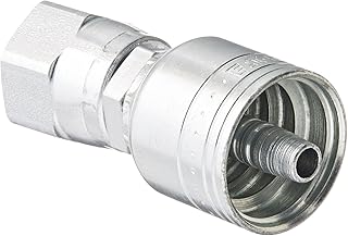 Aeroquip 1AA6FJ4 Carbon Steel Global TTC (Thru the Cover) Crimp Hose Fitting Female JIC Swivel, Straight, 1/4