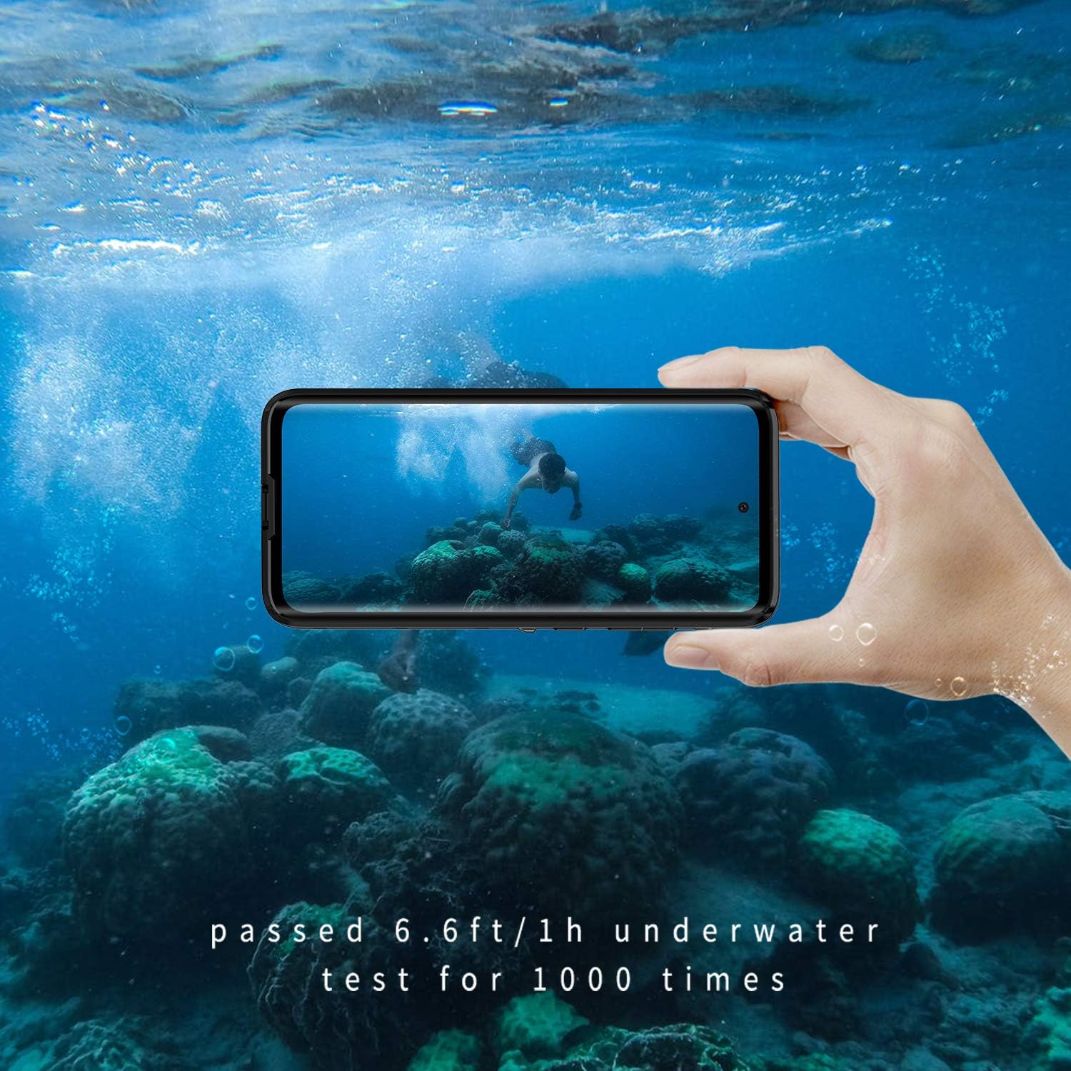 Lanhiem Samsung Galaxy S20+ Plus Case, IP68 Waterproof Dustproof Shockproof Case with Built-in Screen Protector, Heavy Duty Full Body Protective Cover for Galaxy S20 Plus 5G, Black/Gray