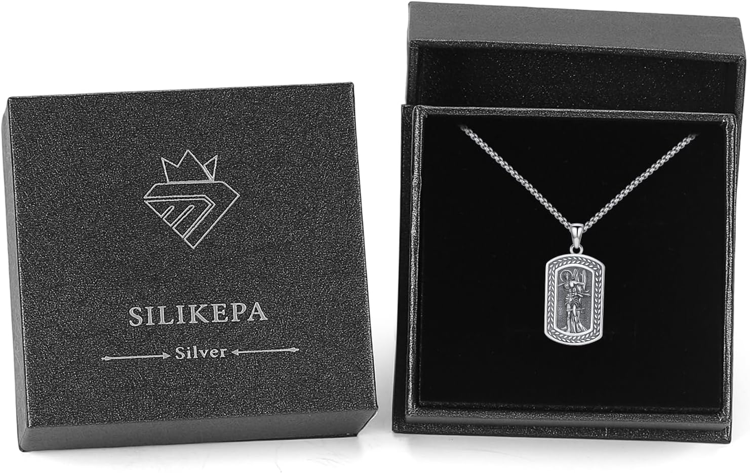 Saints Religious Necklace 925 Sterling Silver St. Christopher/St. Michael/Virgin Mary Miraculous Medal Patron Saint Religious Amulet Necklace Jewelry Gift for Women Men - Image 7