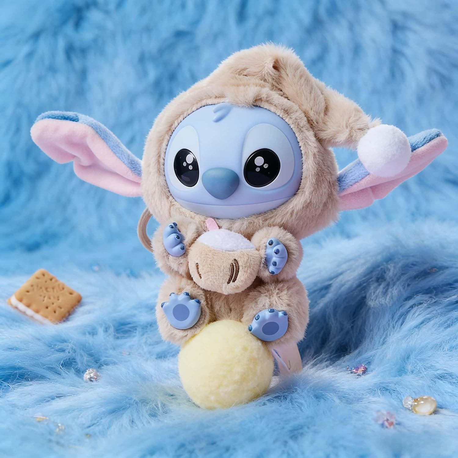 Condition photo showing New/Like New for stitch eat something before sleep collection blind box plush toy keychain surprise vinyl figures model random design toy collection for bag decoration gifts for friends and family, single box