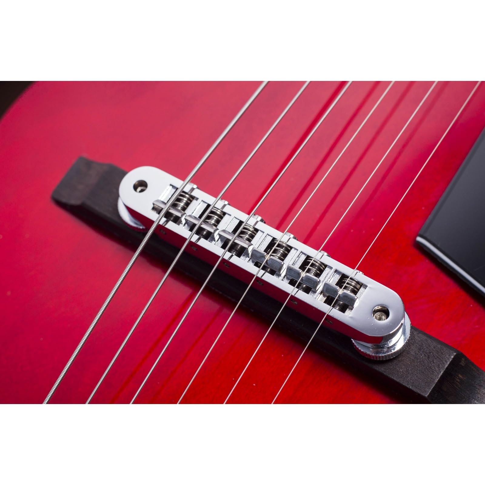Standard Gitara Elektryczna Hollow Body Jazz Gitara Elektryczna 6 Strunowa Praworęczna Szyjka Klonowa Dla Początkujących Ćwiczących Grę