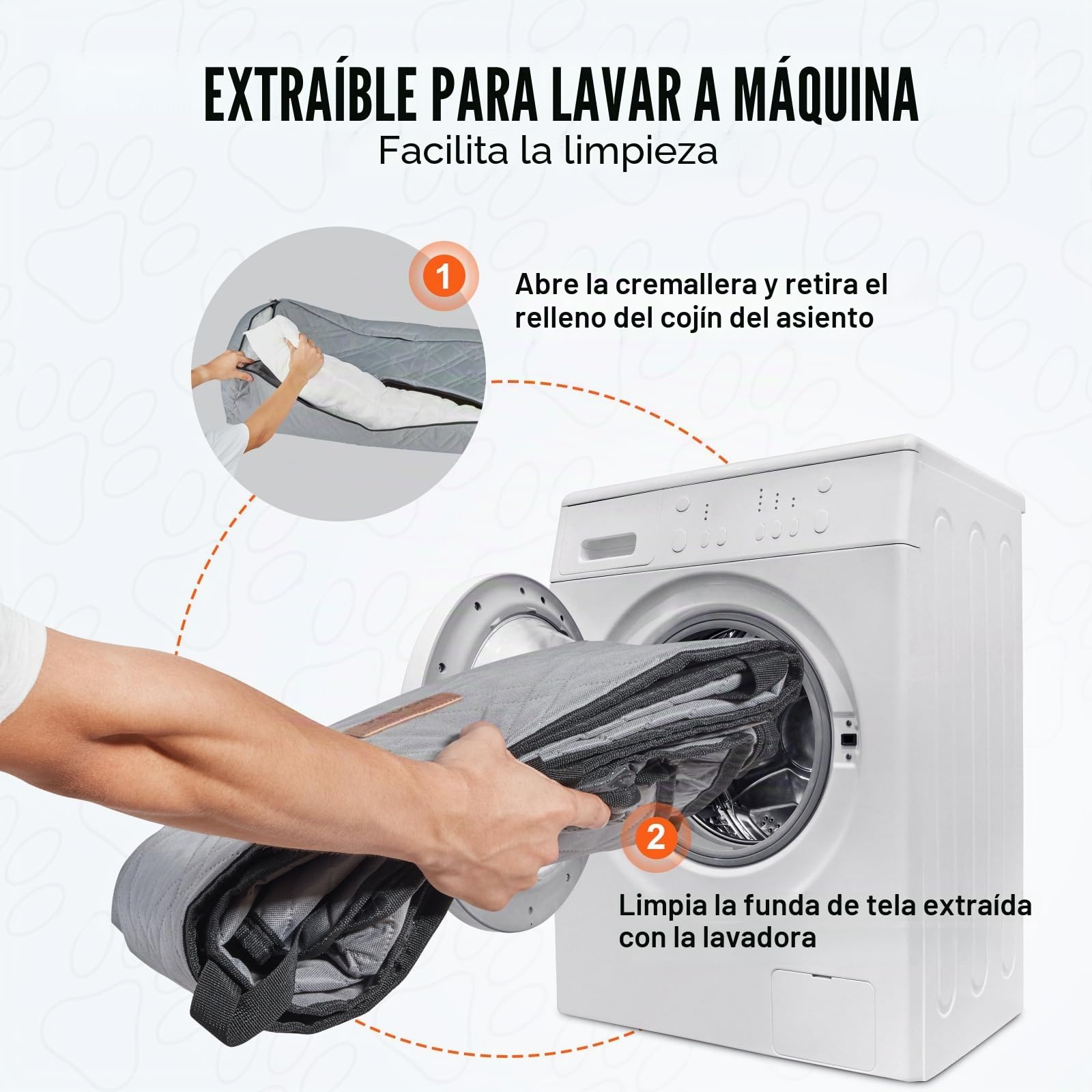 VEVOR Asiento de Coche para Perros 45 kg Asiento de Seguridad para Mascotas Asiento Elevador Impermeable con Correa de Seguridad con Clip Acolchado de Algodón PP Silla para Coche para Mascotas, Gris