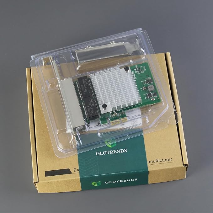 Tarjeta de Red Gigabit GLOTRENDS ST7387 con 4 Puertos RJ45 para Firewall, Router Suave, Agregación de Enlaces NAS y Aislamiento de Red miniatura 9