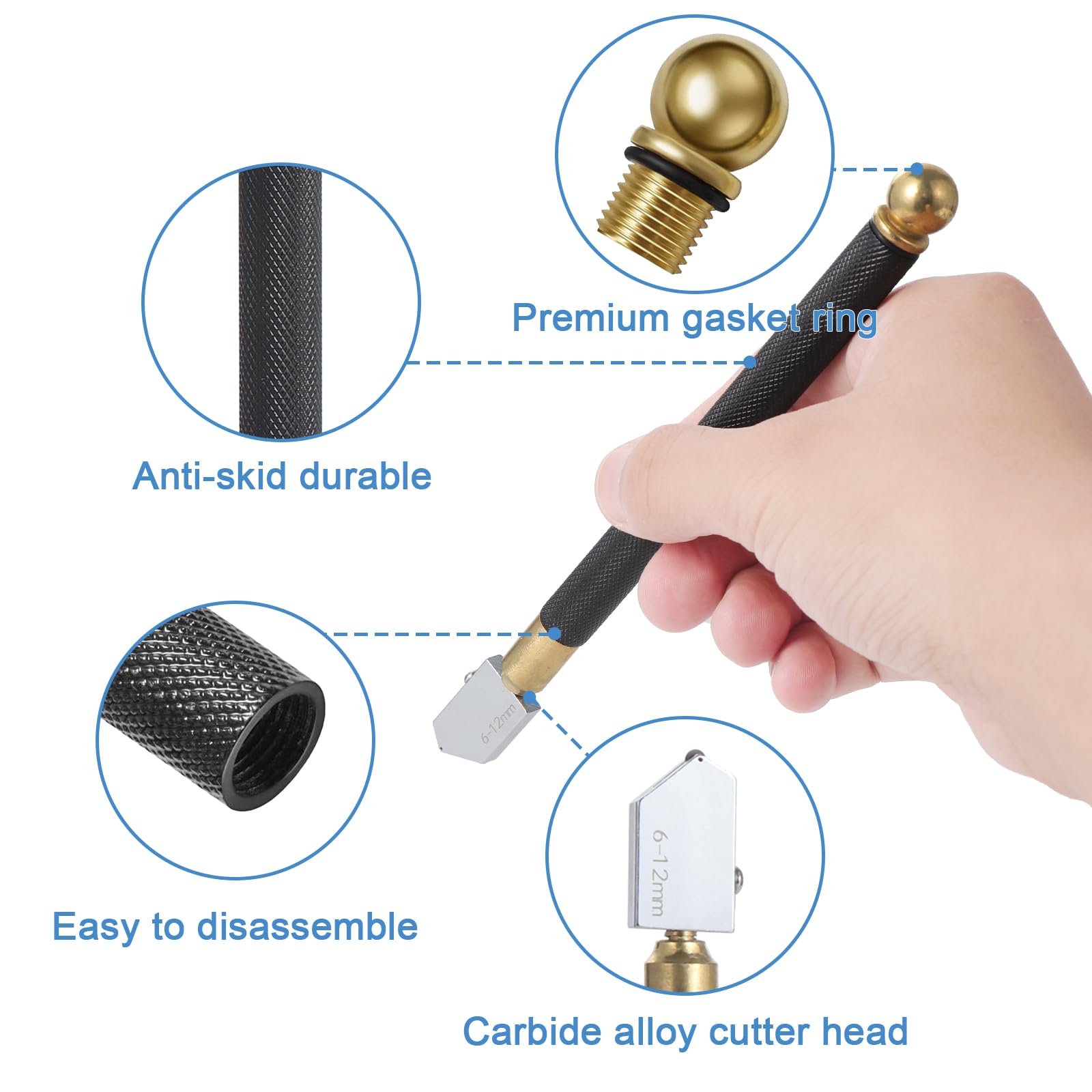 2 En 1 Manuel Coupe-Verre Coupe Carreaux, Outil De Coupe De Carrelage En Verre Coupe Verre Coupe Carrelage, Kit D'outils De Coupe De Verre Avec Brise | Leroy Merlin