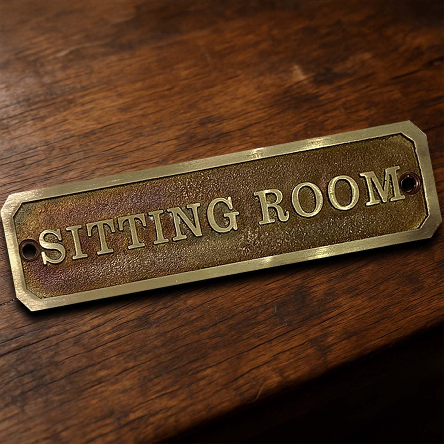 Personalized Brass Name Plate – Handmade Antique Bronze Sign with 3D Cast Letters| Custom Engraved Plaque| Easy to Install (20x6 cm)